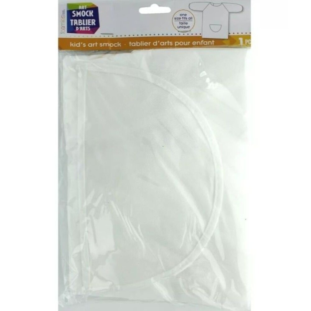 D'Arts Crafts Smock Tablier Kid's One Size White Painting Crafting Set of 2 - Picture 3 of 3